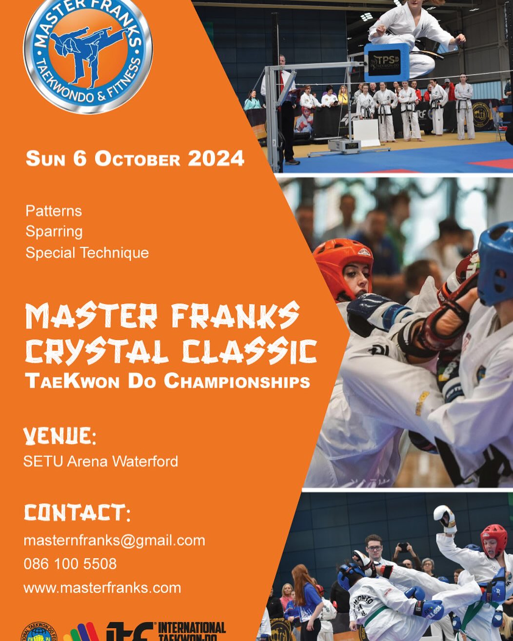 Poster about the Master Franks Crystal Classic Taekwondo Championships 2024