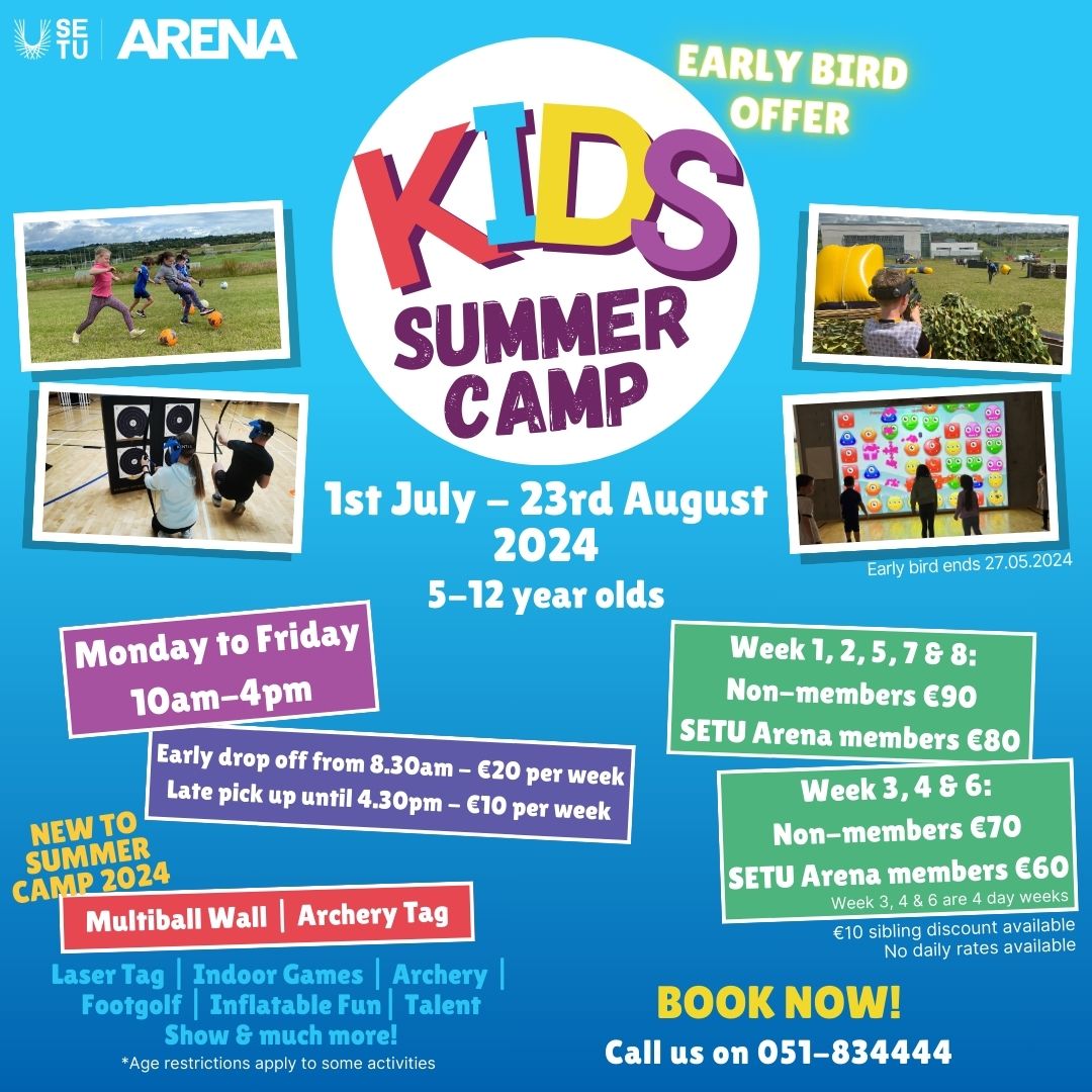 Poster of summer camp early bird offer for 2024