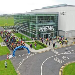 Aerial view of SETU Arena, Waterford – starting point of the Sunny South East Cycle 2025